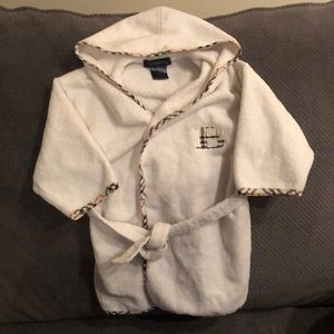 BURBERRY infant bath robe w/hood!